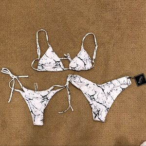 Marble Pattern Bikini Set